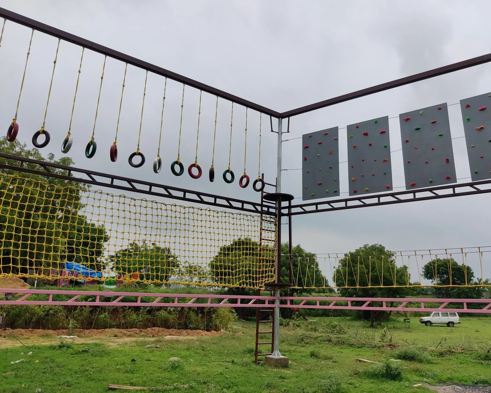 High Ropes Course with 10 Elements built by Oxo in Gujarat